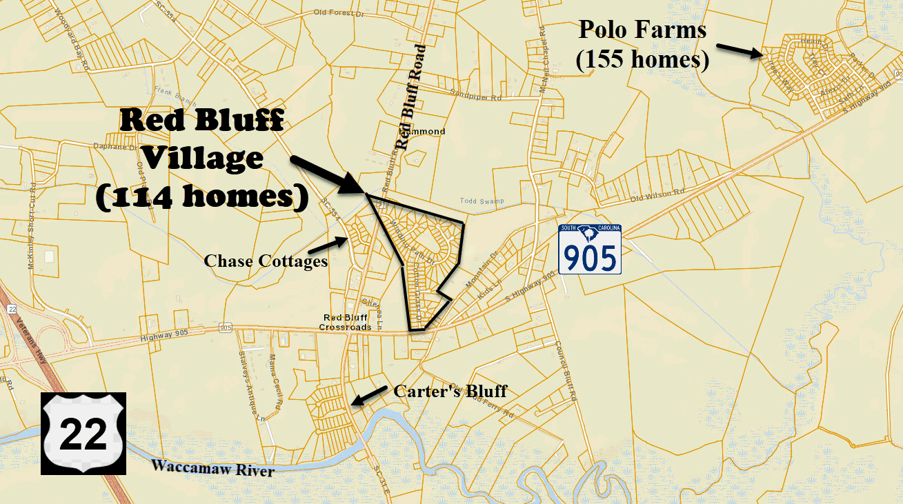 Red Bluff Village new home community in Loris